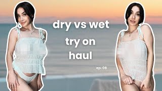 No Bra Try On Haul  DRY vs WET challenge