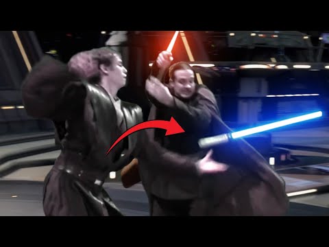 Why was Anakin's SICK lightsaber technique cut out??