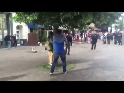 Hooligan riot   England  Wales vs  Russia   Fight in Lille Euro 2016 29 mp4 720p 30fps H264 192kbit