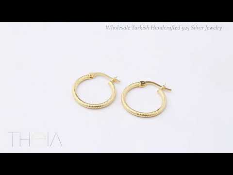 Elegant 20 mm Hoop Earrings Handmade Wholesale Turkish 925 Sterling Silver Everyday Jewelry
