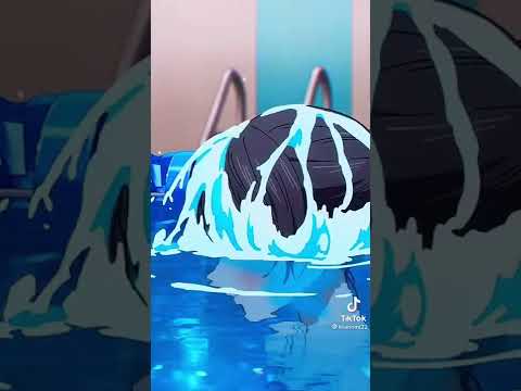 Anime school girls* pool anime yuri