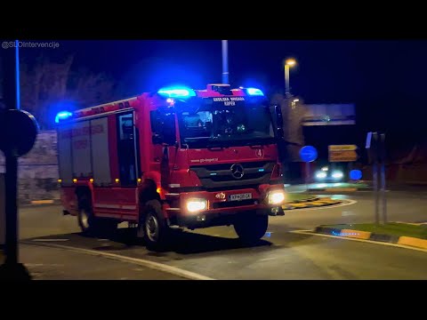 Koper Fire Brigade vehicle 1,4,14 - responding to kitchen fire