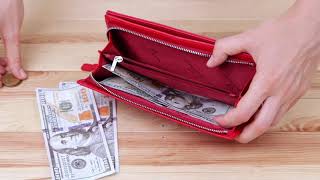 Універсальний жіночий гаманець-клатч ST Leather 19372 червоний