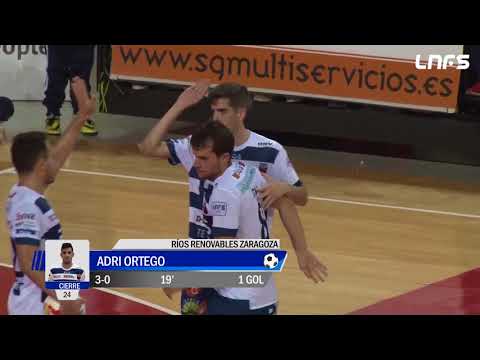 Gol Adrián Ortego (3-0) Ríos Renovables Zaragoza - O Parrulo Ferrol. J2, 1Div