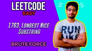 YouTube video '1763. Longest Nice Substring | LEETCODE EASY'