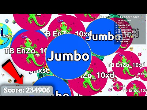 Agar.io 234,906 - LEGENDARY SOLO AGARIO GAMEPLAY (World Record)