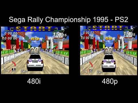 Sega Rally Championship 1995 - PS2 (480i vs 480p)