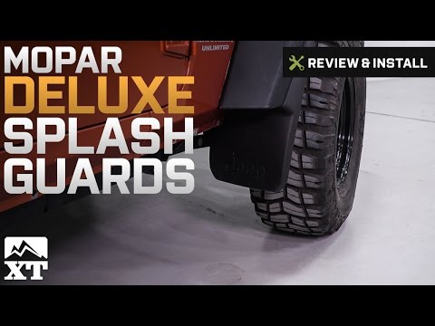 Jeep Wrangler Mopar Front Deluxe Molded Splash Guards w Jeep Logo (2007-2017 JK) Review & Install