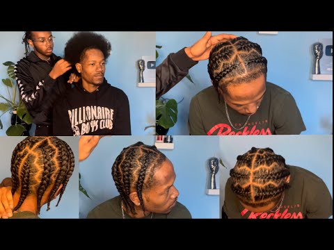 HOW TO: MENS ZIGZAG POP SMOKE BRAIDS WITH ADDED HAIR |THE 🔑TO MAKING YOUR BRAIDS LOOK REALISTIC
