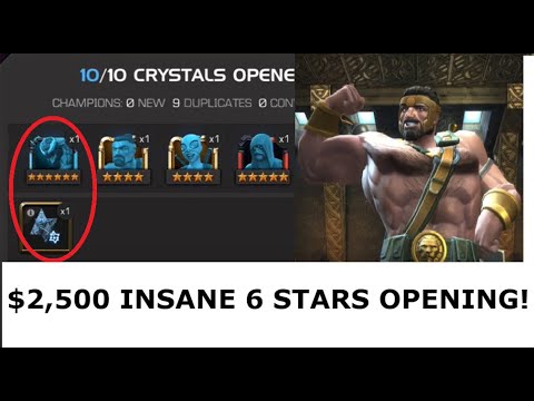 $2,500 Hercules Cavalier Crystal Opening! LUCKY 6 Stars!!! MY Biggest Opening EVER! MCoC