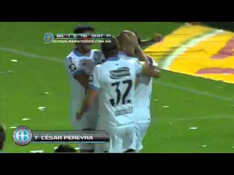 Gol César Pereyra - Belgrano (Córdoba) 1 Vs Tigre 0 - Inicial 13'