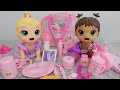 Packing baby alive twin baby dolls diaper bag for daycare