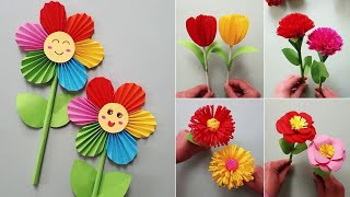 How to Make Flower with Colored Paper | Making Paper Flowers Step by Step