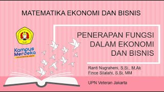 Penerapan Fungsi Linier dalam Ekonomi dan Bisnis