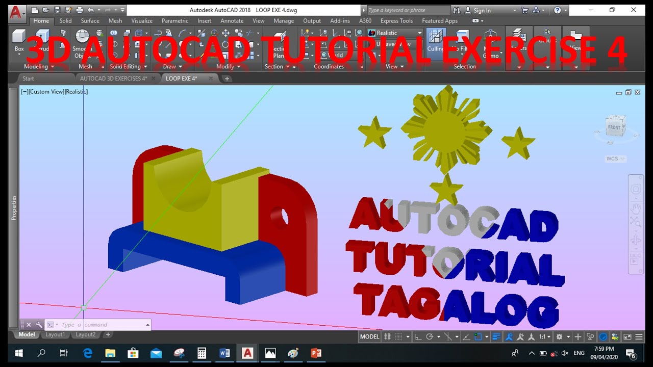 AUTOCAD 3D EXERCISE 4