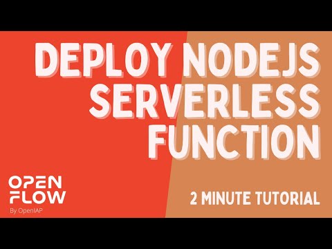 Deploy a Node.js Serverless Function in Under 1 Minute | OpenIAP Serverless