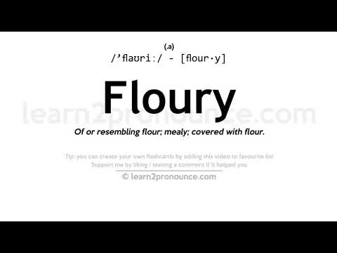 Pronunciation of Floury | Definition of Floury