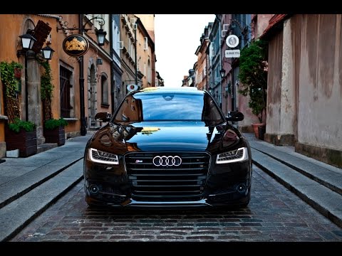 2017 Audi S8 Plus (605hp) black on black - details, launch control, interior, exterior