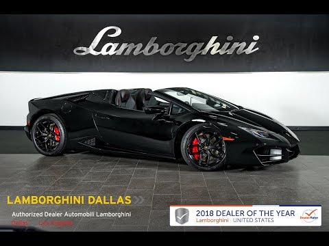 2018 Lamborghini Huracan LP 580-2 Spyder Nero Noctis 18L0108