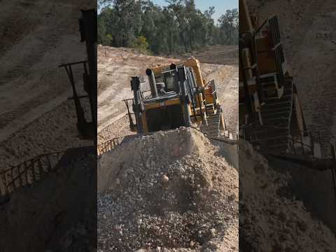 Power of the D10 #Bulldozer: Massive Material Push! #caterpillar