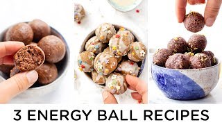 3 *MORE* ENERGY BALL RECIPES ‣‣ easy & no-bake snacks