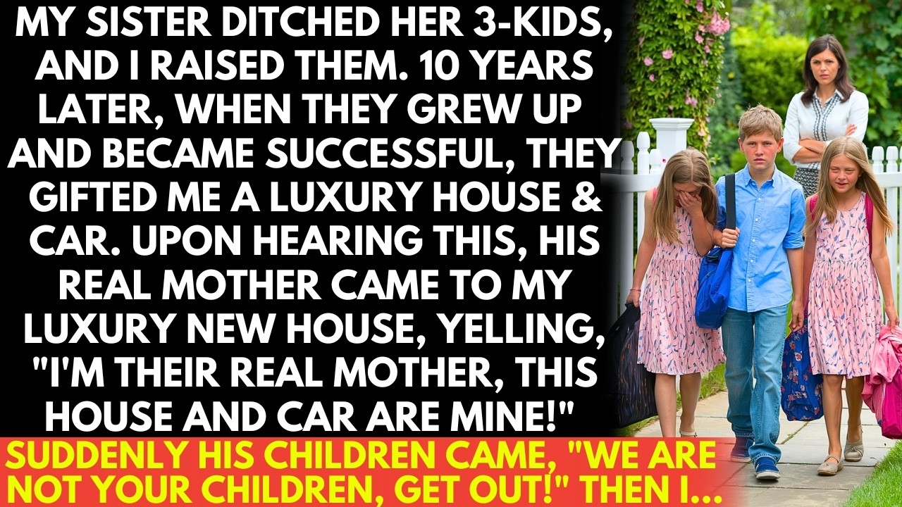 Sister left her 3-kids, which I raised! later, they gave me a luxury house when sister heard this...