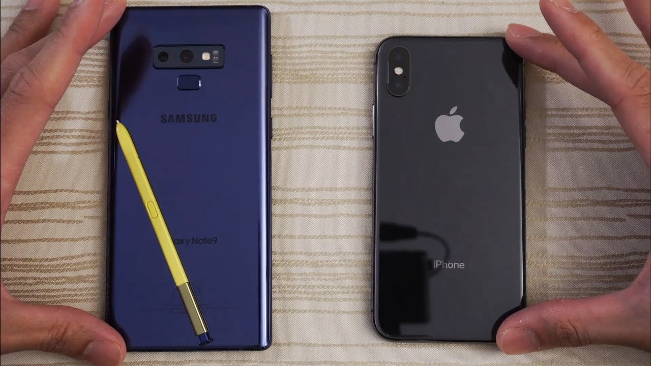 Samsung Galaxy Note 9 vs iPhone X - Speed Test! Which is BEAST?!