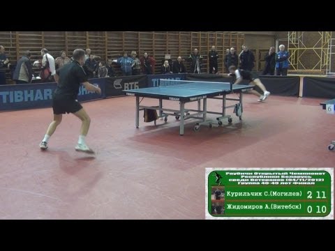 Sergey KURILCHIK vs Alexander ZHIDOMIROV FINAL Raubichi, Belarus Open Championship 2012 Table Tennis