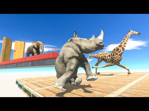 Run on the Rotating Platform Trap - Animal Revolt Battle Simulator