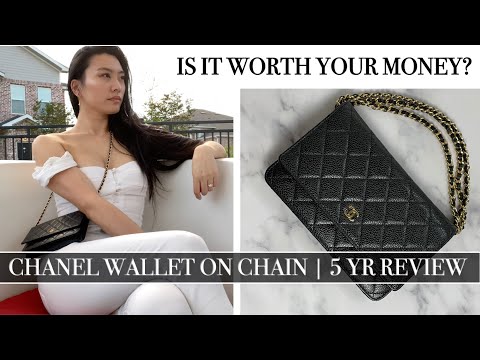 , title : 'Is the Chanel Wallet on Chain Worth it in 2021? | WOC 5 yr Honest Review | Wear & Tear | What fits'