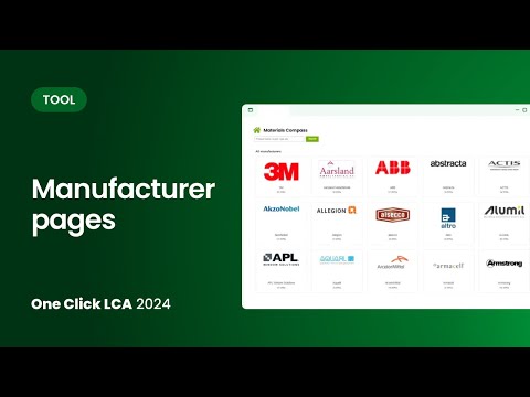 Manufacturer Pages - Get your products specified