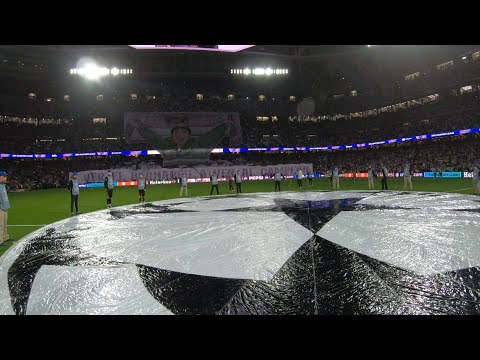 ESPECTACULAR: el HIMNO del REAL MADRID desde el CÉSPED del BERNABÉU en CHAMPIONS 🔥