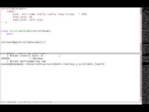 Kivy crash course 9: Creating a scrollable label