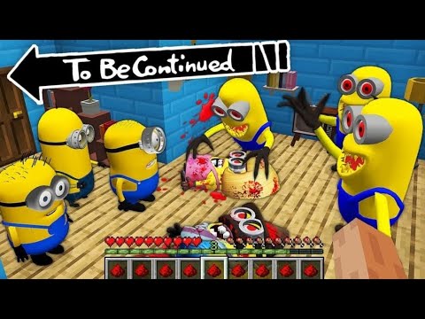 MINIONS.EXE ATTACK MY FAMILY in MINECRAFT! scary minions vs minion -Minecraft movie trap gameplay!