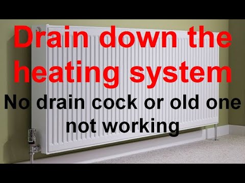 How to empty the heating system without a drain cock