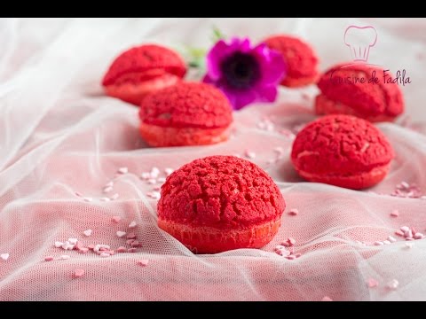 Choux Red Velvet au chocolat الشو المخملي الاحمر بالشوكولاتة