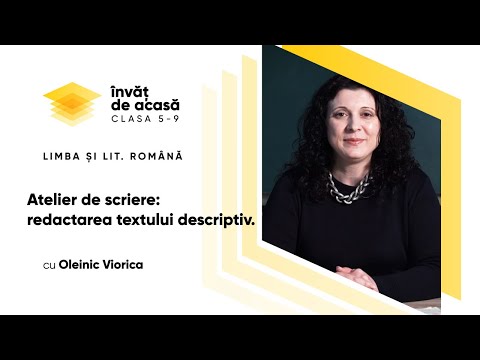 Limba și literatura română; cl.V-a; "Atelier de scriere"