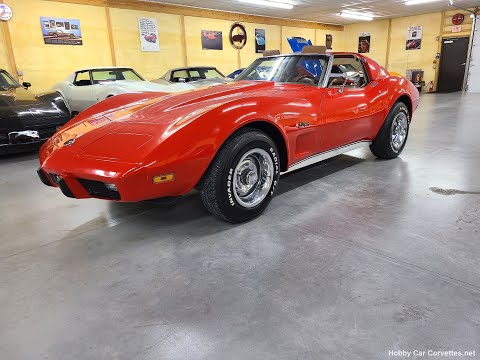 1975 Red Corvette Stingray Saddle Interior Video