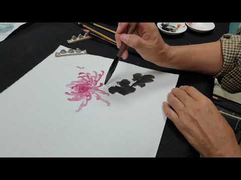 國畫菊花