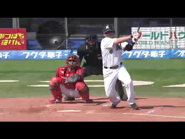 3回裏 マリーンズ井口が鮮やかにタイムリー!! 2-0とリードを広げる!! 2014/6/14 M-C