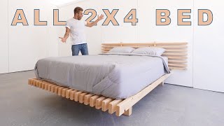 DIY Platform Bed Made from ONLY 2x4's!!  | Modern Builds