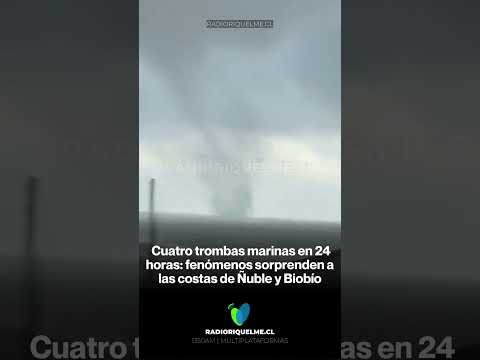 Cuatro trombas marinas en 24 horas: fenómenos sorprenden a las costas de Ñuble y Biobío