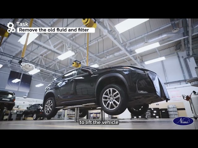 Identify automatic transmission components & check fluid level replace