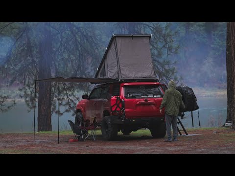 4Runner Camping in Rain - ASMR (4K) - Montana Short Film - SOLO