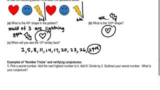 Section 2.1 Geometry: Patterns and Inductive Reasoning