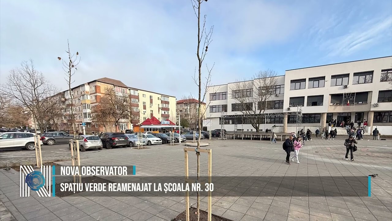 Spațiu verde reamenajat la Școala nr. 30