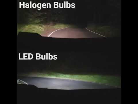 Quick Video of Stock Halogen Bulbs Vs LED Headlight Bulbs