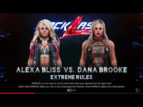 WWE 2K19 ALEXA BLISS VS DANA BROOKE    EXTREME RULES