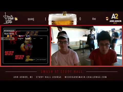 Smash At Study Hall 15  - quang (Fox) vs. duo (Captain Falcon) Smash Melee Losers Semifinals