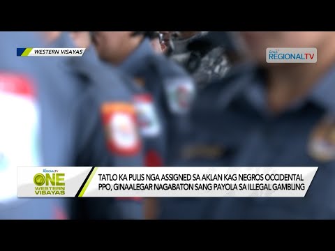 One Western Visayas: Tatlo ka pulis gin-relieve ginaalegar nagabaton sang payola sa illegal gambling
